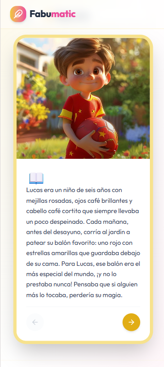 Pantalla de la aplicación móvil